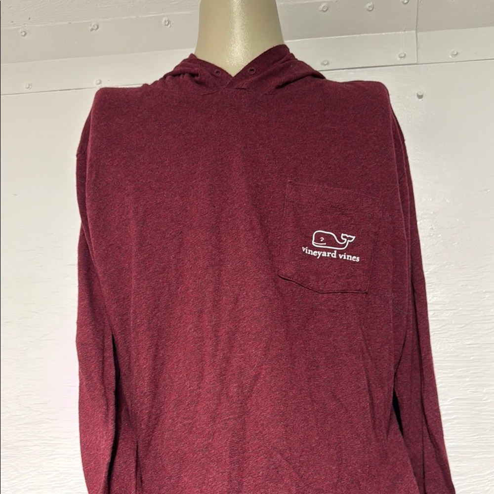 Vineyard Vines Men's Maroon Hoodie Shirt